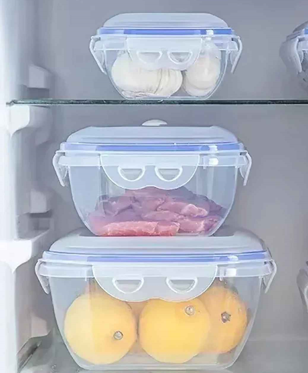 Boite de conservation alimentaire lot de trois sans pompe