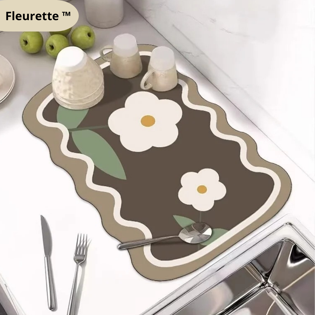 Tapis absorbant - Fleurette