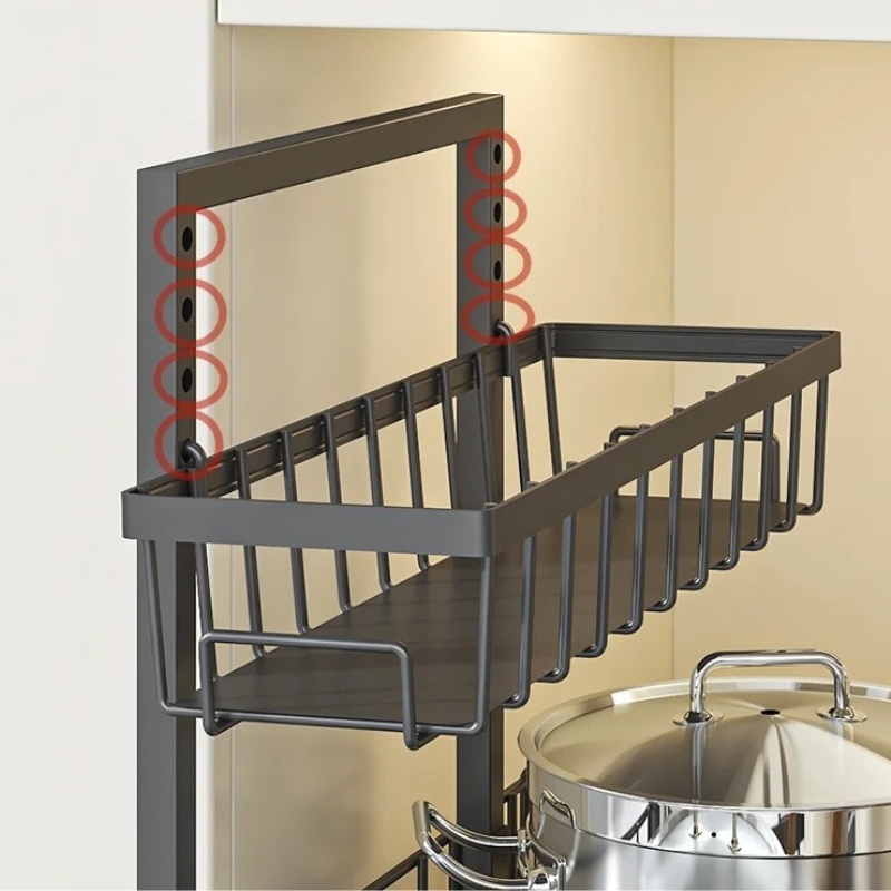 rangement coulissant sous évier panier ajustable