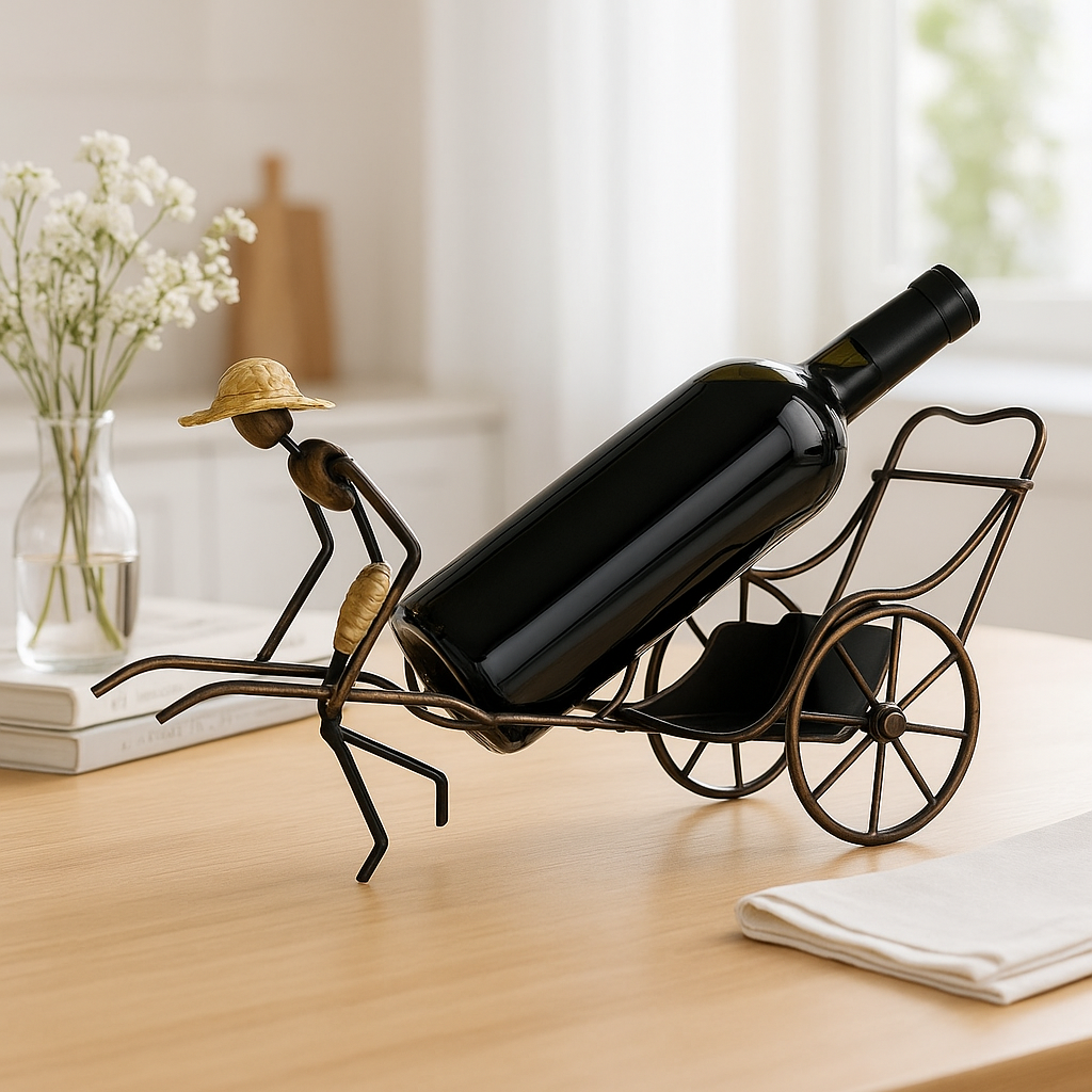 Porte bouteille en fer forgé