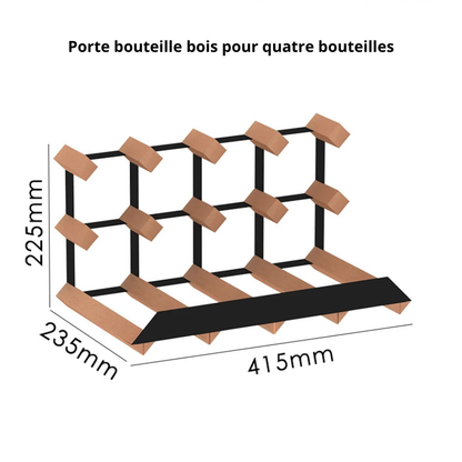 porte bouteille bois pour quatre bouteilles