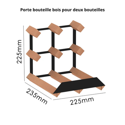 porte bouteille bois pour deux bouteilles