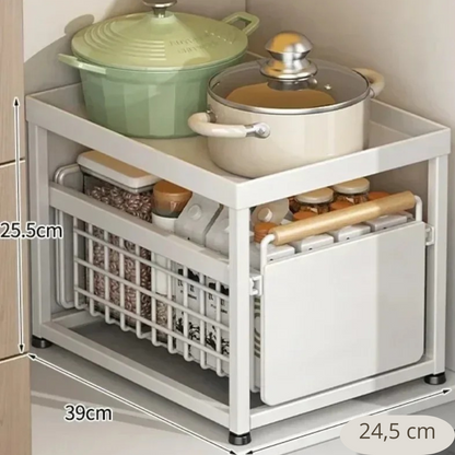 Rangement sous evier en  blanc