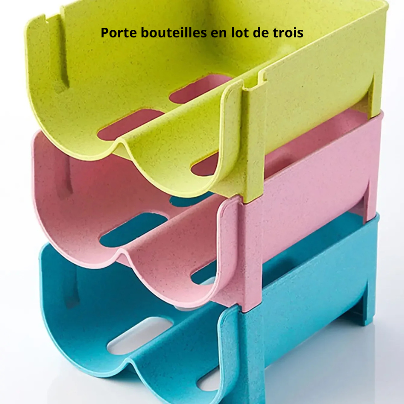  porte bouteilles lot de trois colorie  