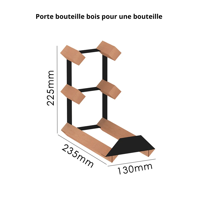 porte bouteille bois pour une bouteille