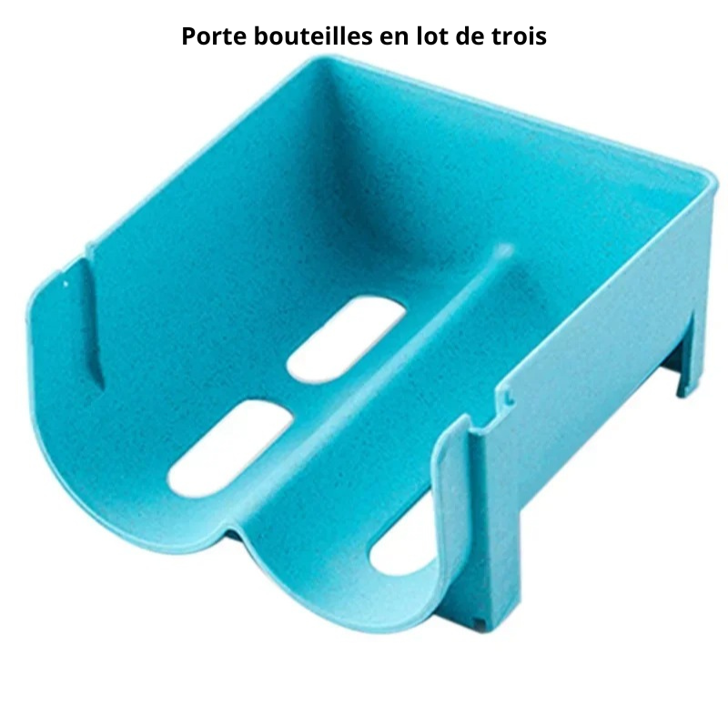  porte bouteilles en lot de trois en bleu 