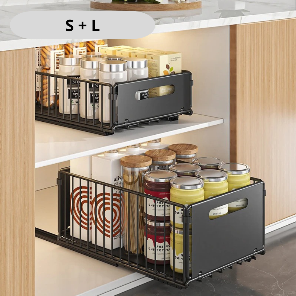 rangement pour placard cuisine lot de deux S +L