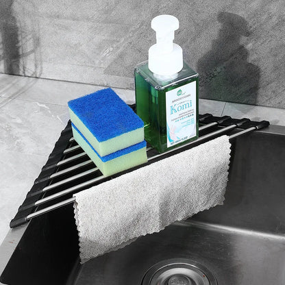 Égouttoir japonais enroulable votre éponge sèche à l'air libre pour une meilleur hygiène.