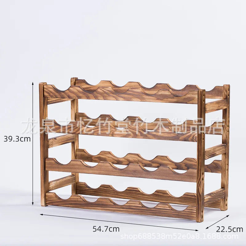 Porte bouteille en bois pour vingt 