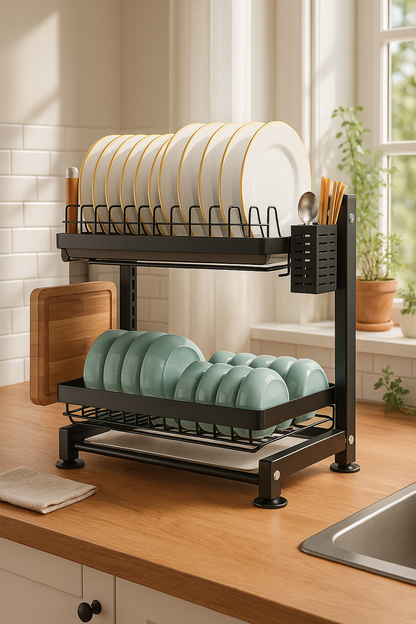 égouttoir à vaisselle pour une meilleure organisation