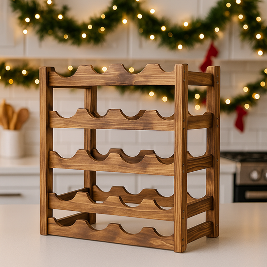 Porte bouteille en bois - Eliz