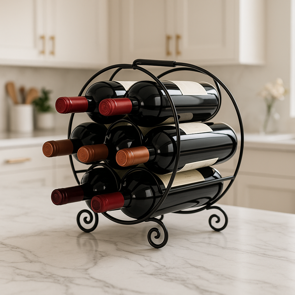 porte bouteille poser sur le plan de travail
