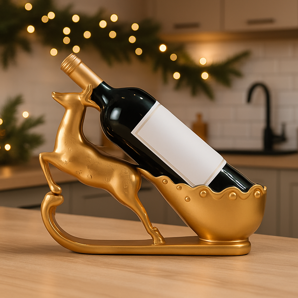 porte bouteille posée sur le plan de travail 