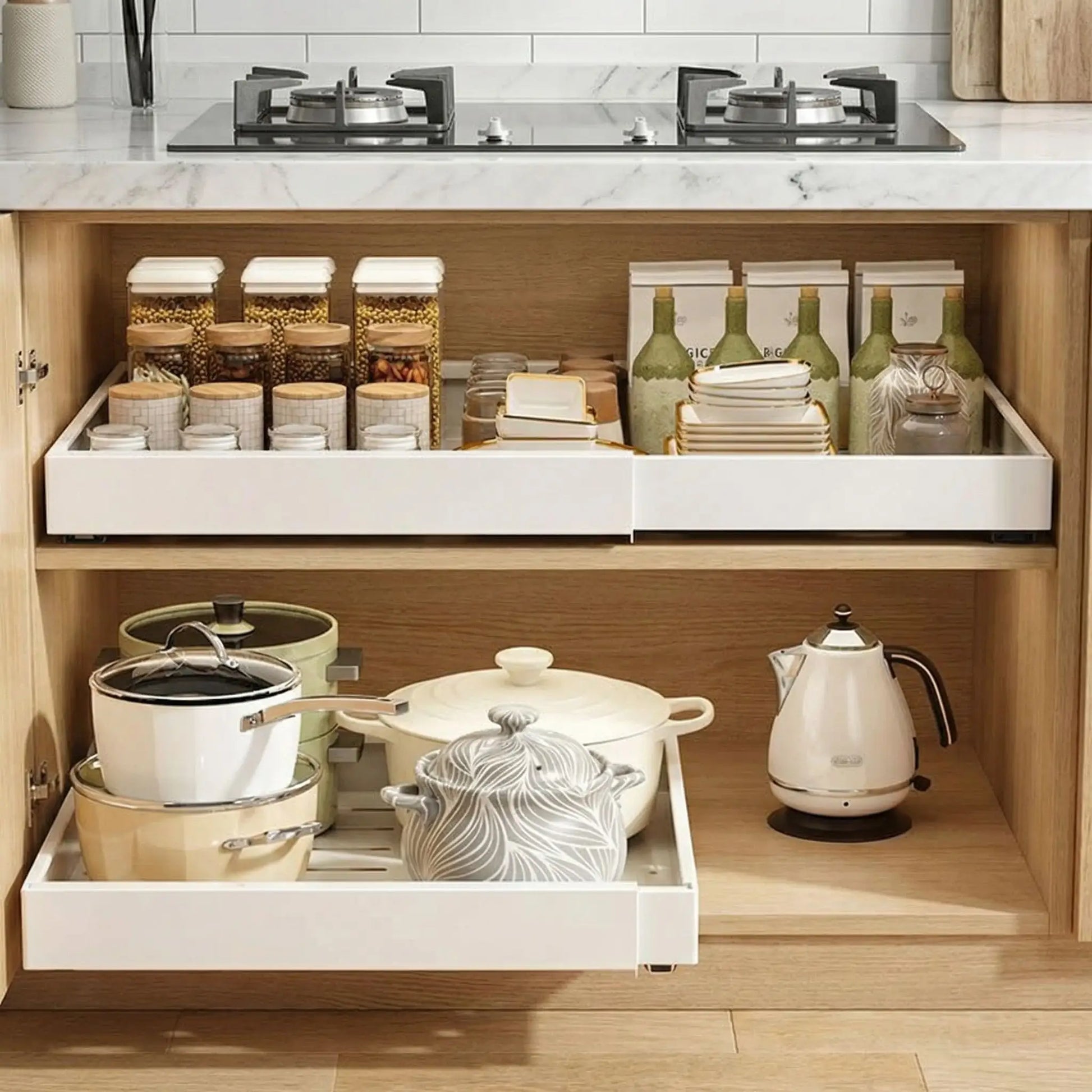 Rangement placard cuisine coulissant  extensible 