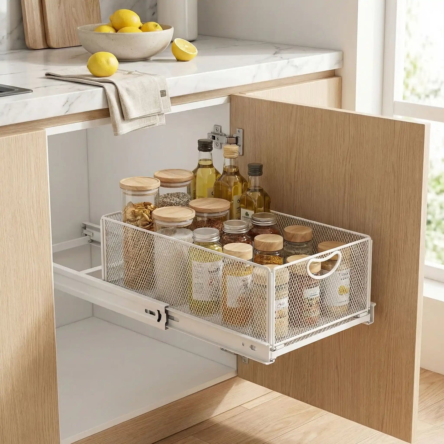 Rangement placard cuisine coulissant  M en 40 cm