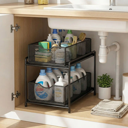 Rangement sous l'évier de cuisine multiplier votre espace 