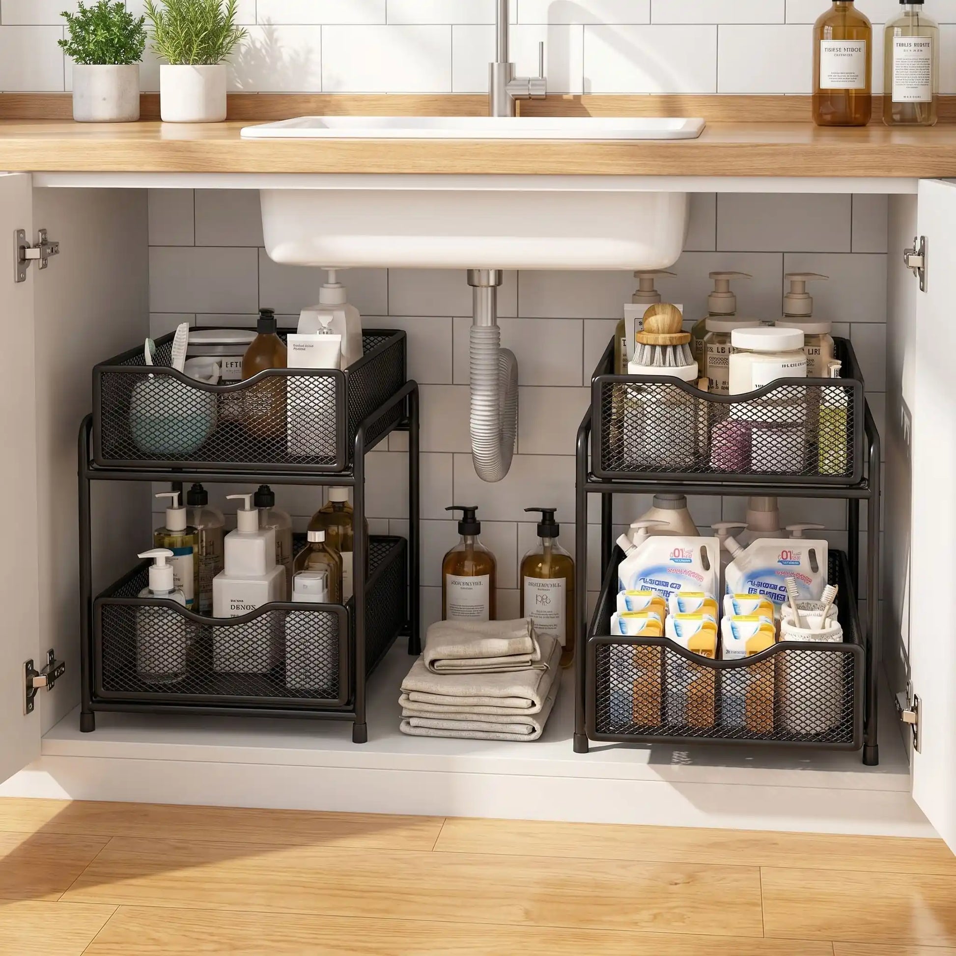Rangement sous l'évier de cuisine très robuste 