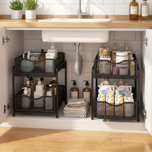 Rangement sous l'évier de cuisine très robuste 