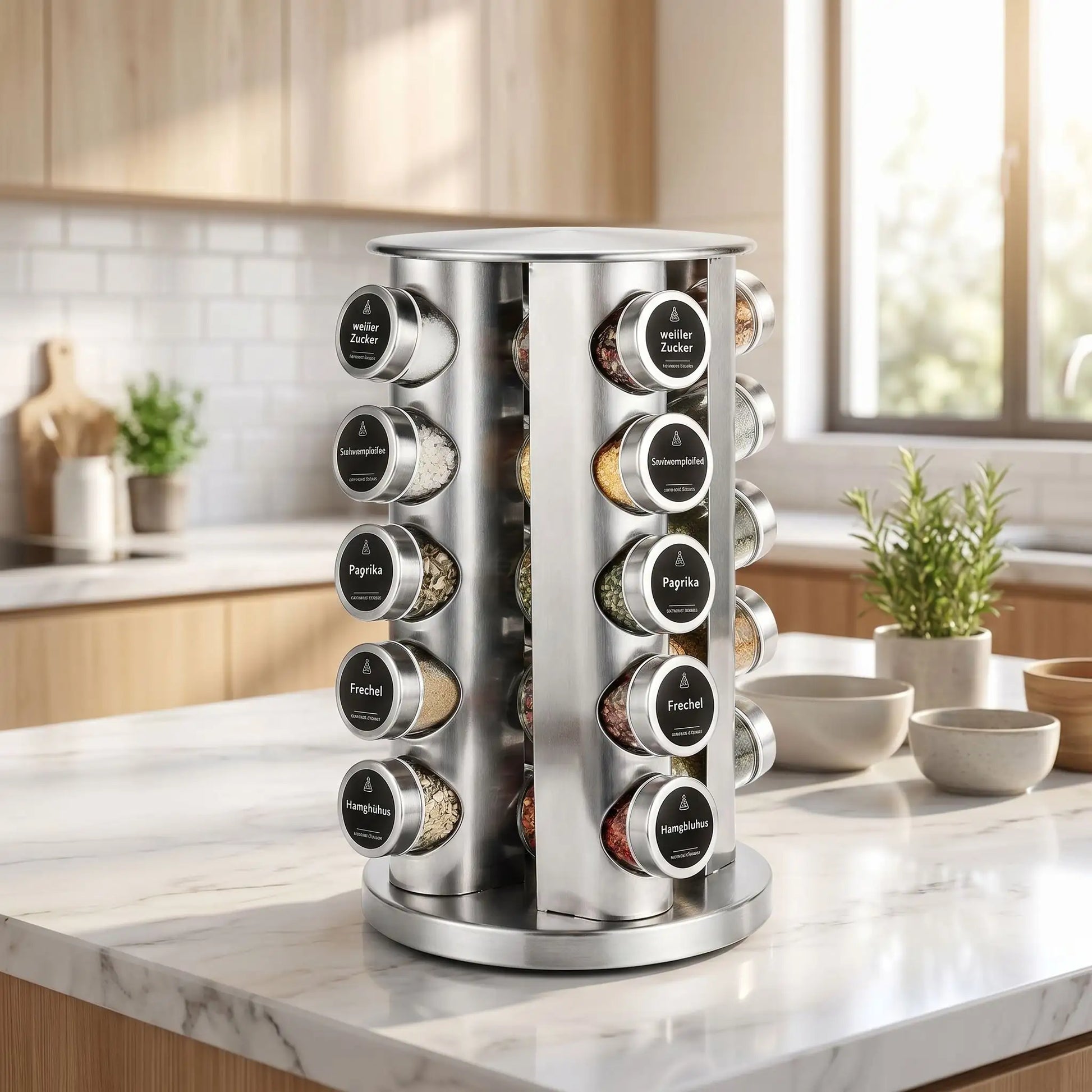Rangement épices pour vingt pots à épices