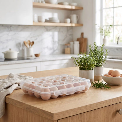 Boite à oeufs en plastique grand modèle pour 24 œufs.