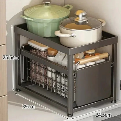 Rangement sous evier en gris 