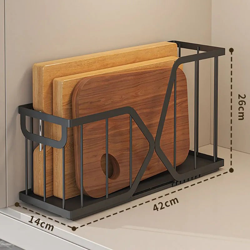 Rangement placard cuisine coulissant pour vos planches à découper 