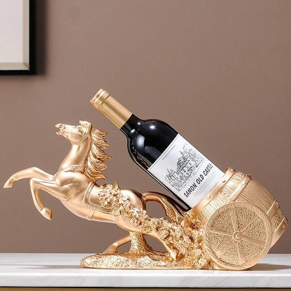 porte bouteille en doré 