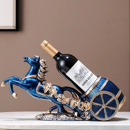 porte bouteille en bleu 